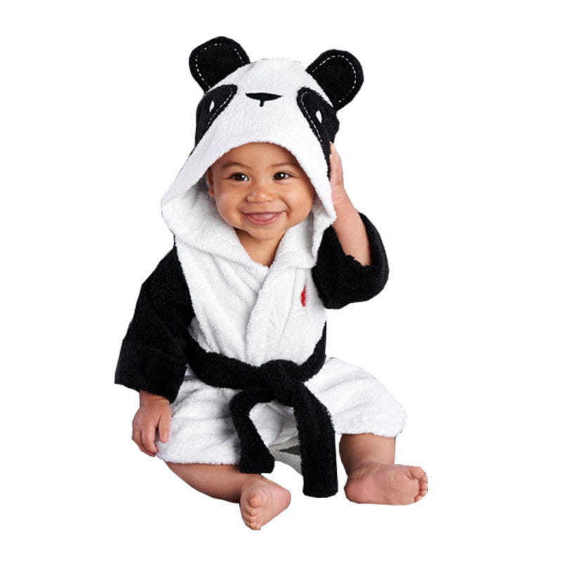 Infant Fashion Simple Cartoon Animal Bathrobe Panda Mouse Bunny Soft Plush
