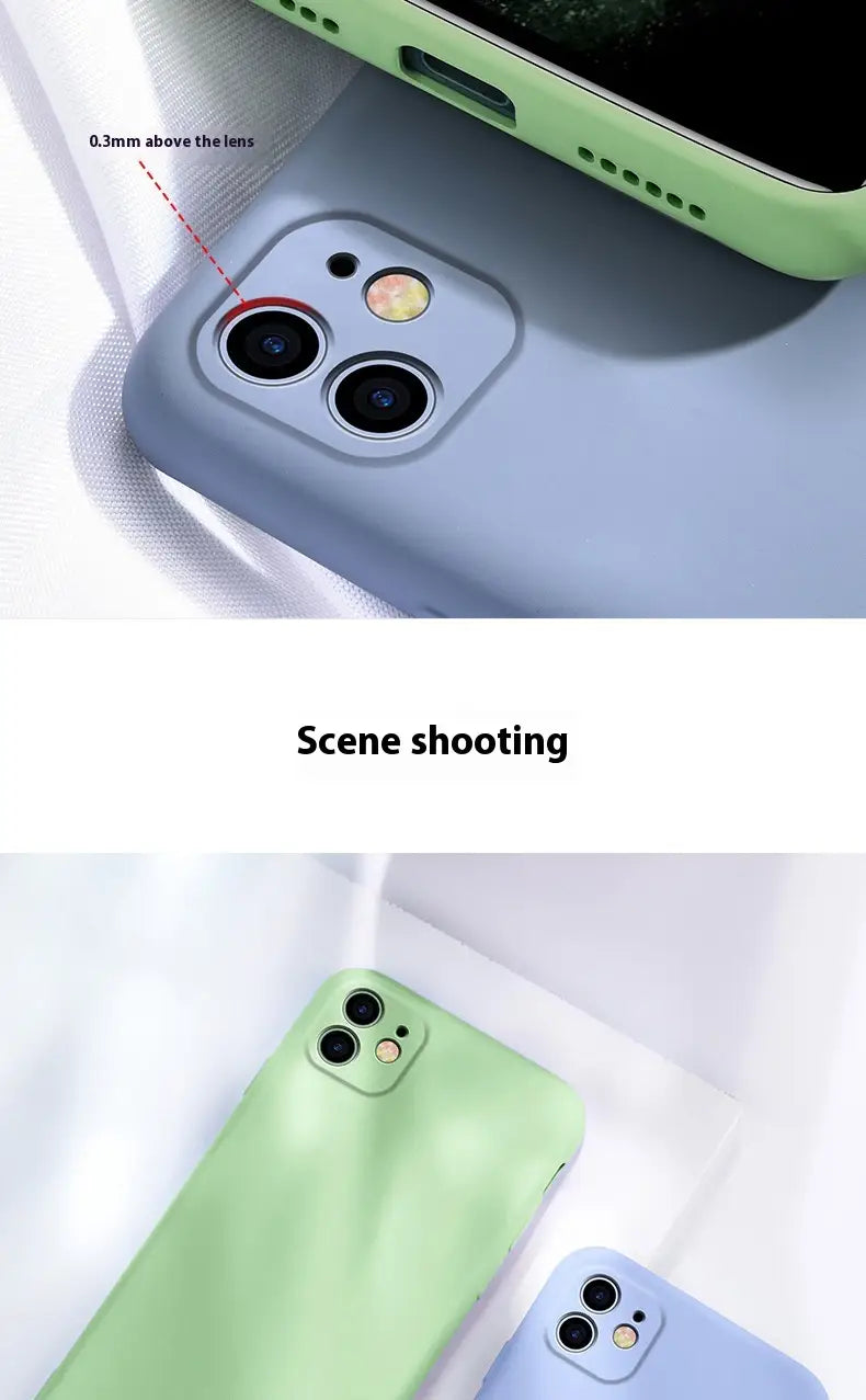 Liquid Silicone Phone Case with Fine Hole Protection in Multiple Colors
