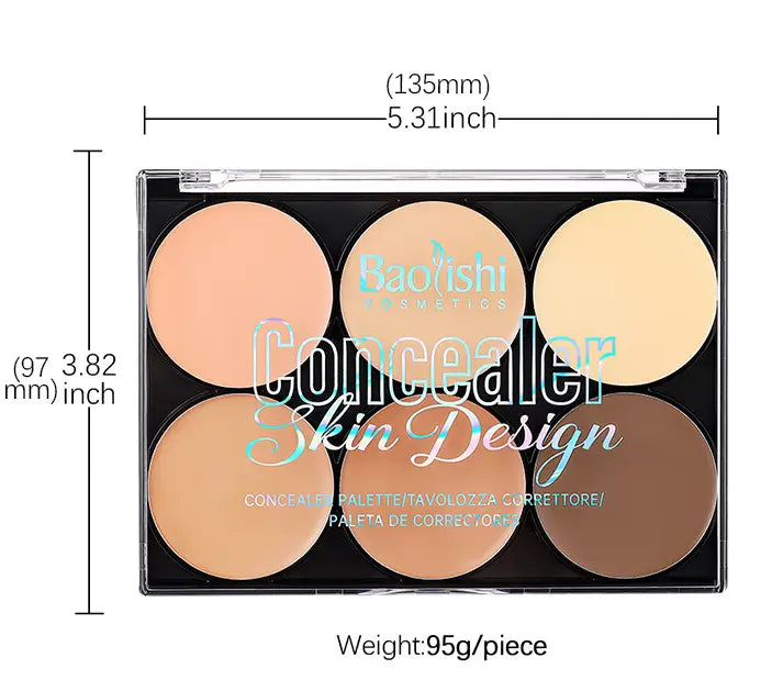 Waterproof Contour Compact Makeup with Moisturizing Light Concealer and Brightening Effect