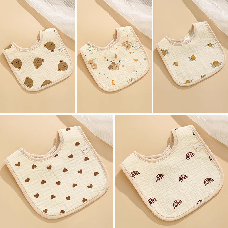 Baby Pure Cotton Waterproof Bib And Mouth Water Towel - Waterproof Bib for Baby’s Epic Mess Adventures