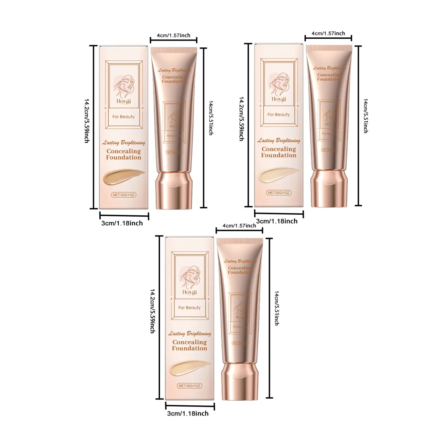 Ivory White Liquid Foundation for Concealing and Moisturizing Skin