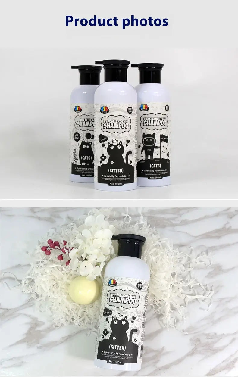 Glóthach cithfholctha cat frith-Mite 500ml do Ragdoll Persian Siamese Sfhynx Shorthair