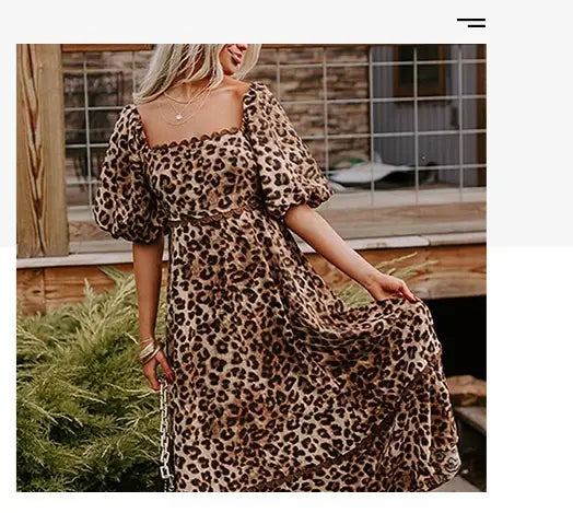 Leopard Print High Waist A-Line Skirt for Street Fashion