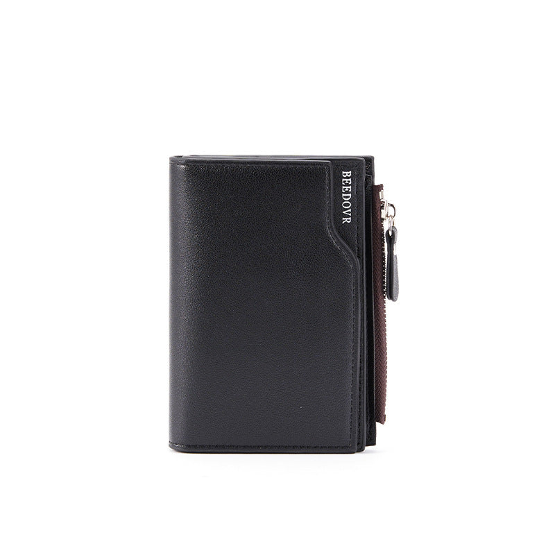 Men’s Short Wallet Multifunctional Zipper Bag - Wallet So Short It Could Be a Stand-Up Comic