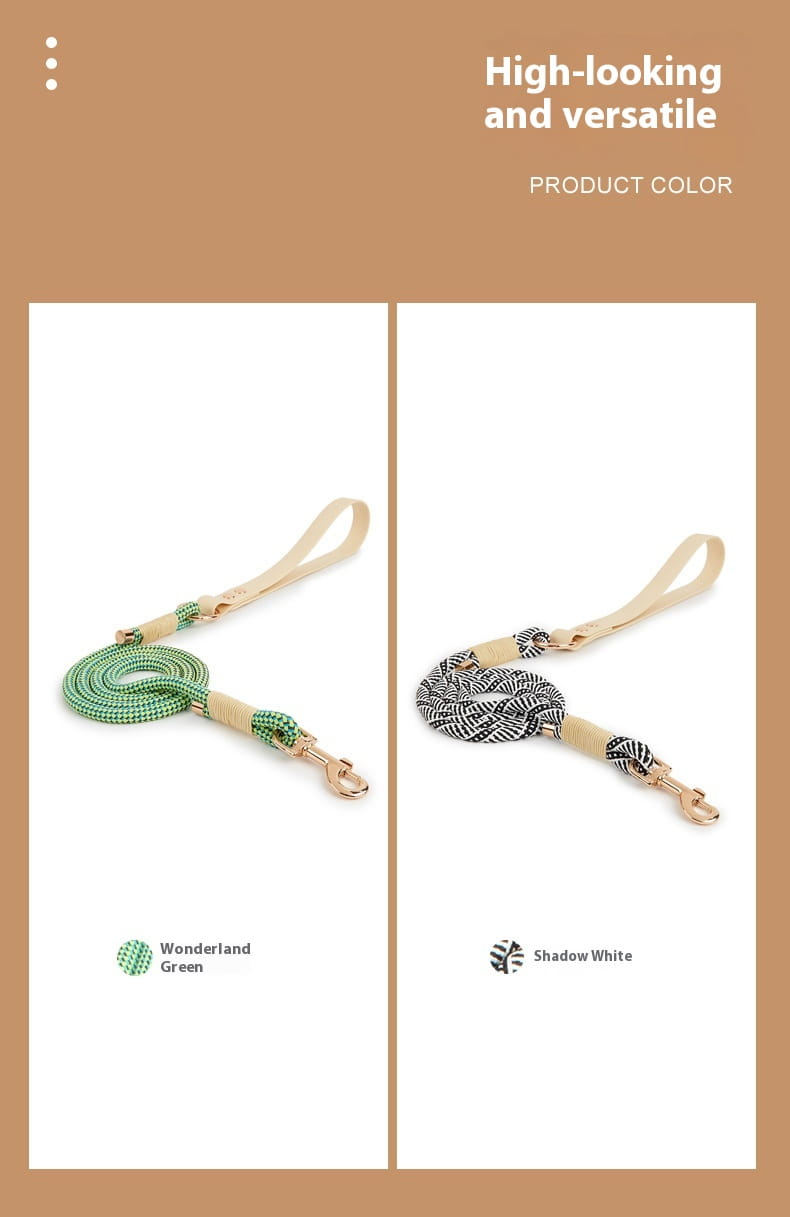 Collier de chien en nylon en nylon réglable et harnais avec anneau de chaîne pour animaux de compagnie