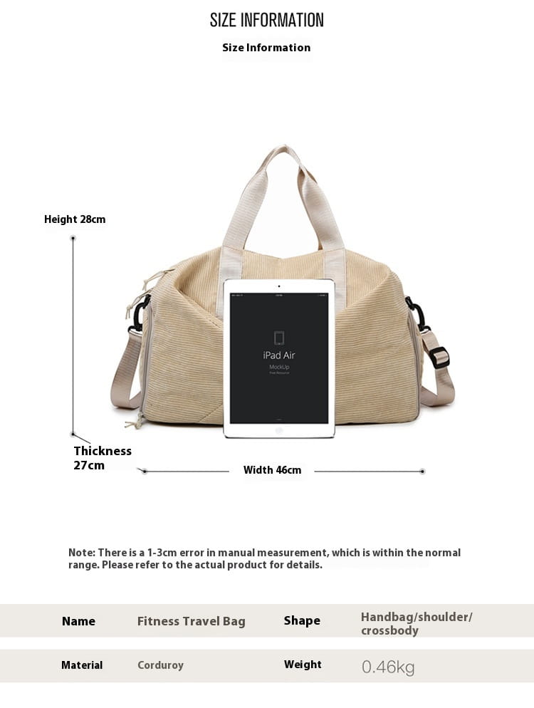 Fitness Storage Bag for Dry Wet Separation Travel and Exercise Equipment