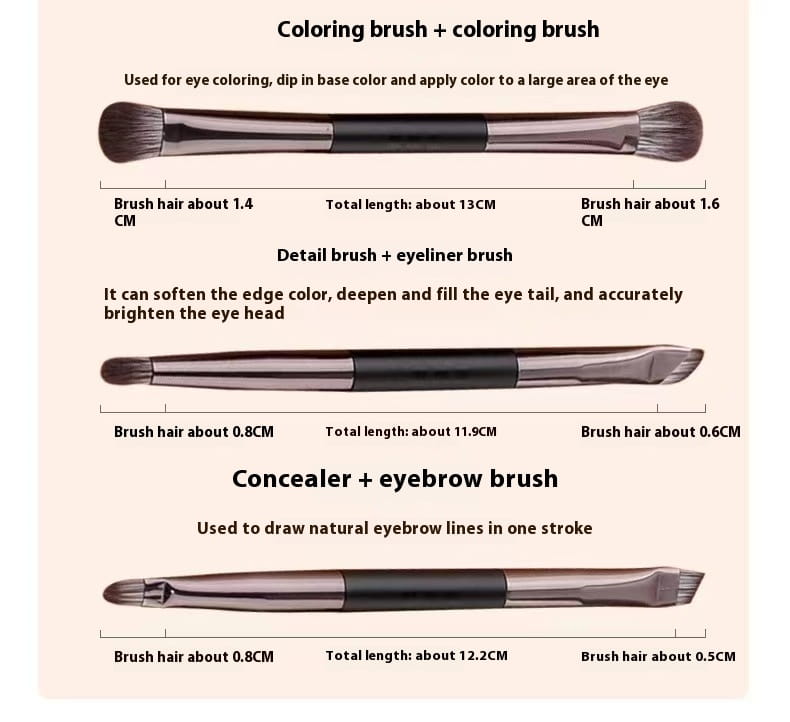 Eyeshadow Brush Set with Toothbrush Handle Synthetic Fiber Makeup Brushes