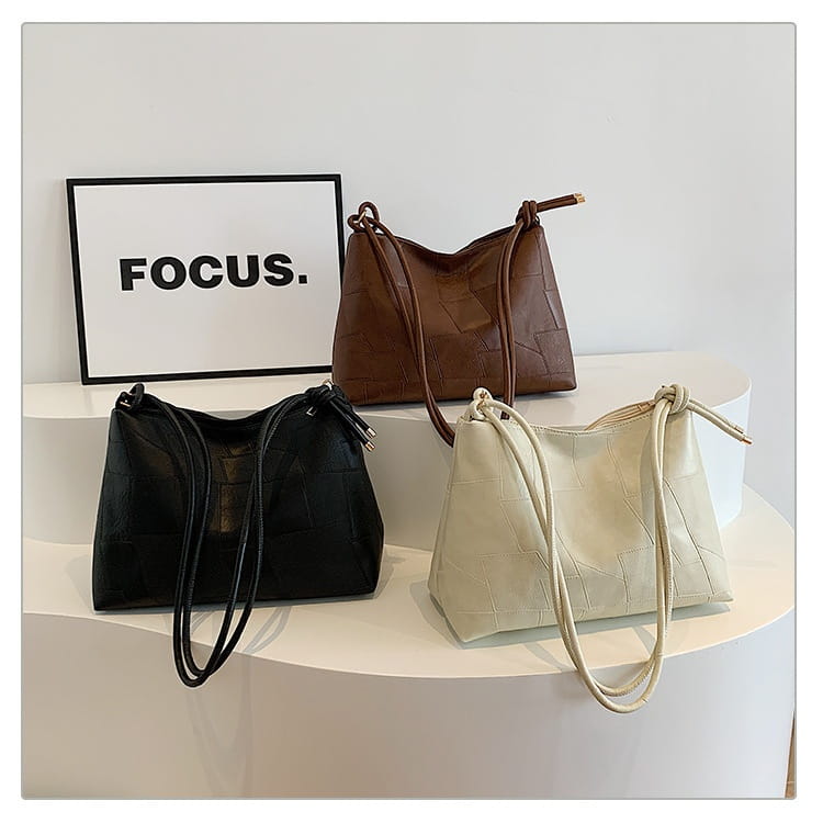 Borsa per valigia in pelle PU con una borsetta per spalla da viaggio tascabile con cerniera