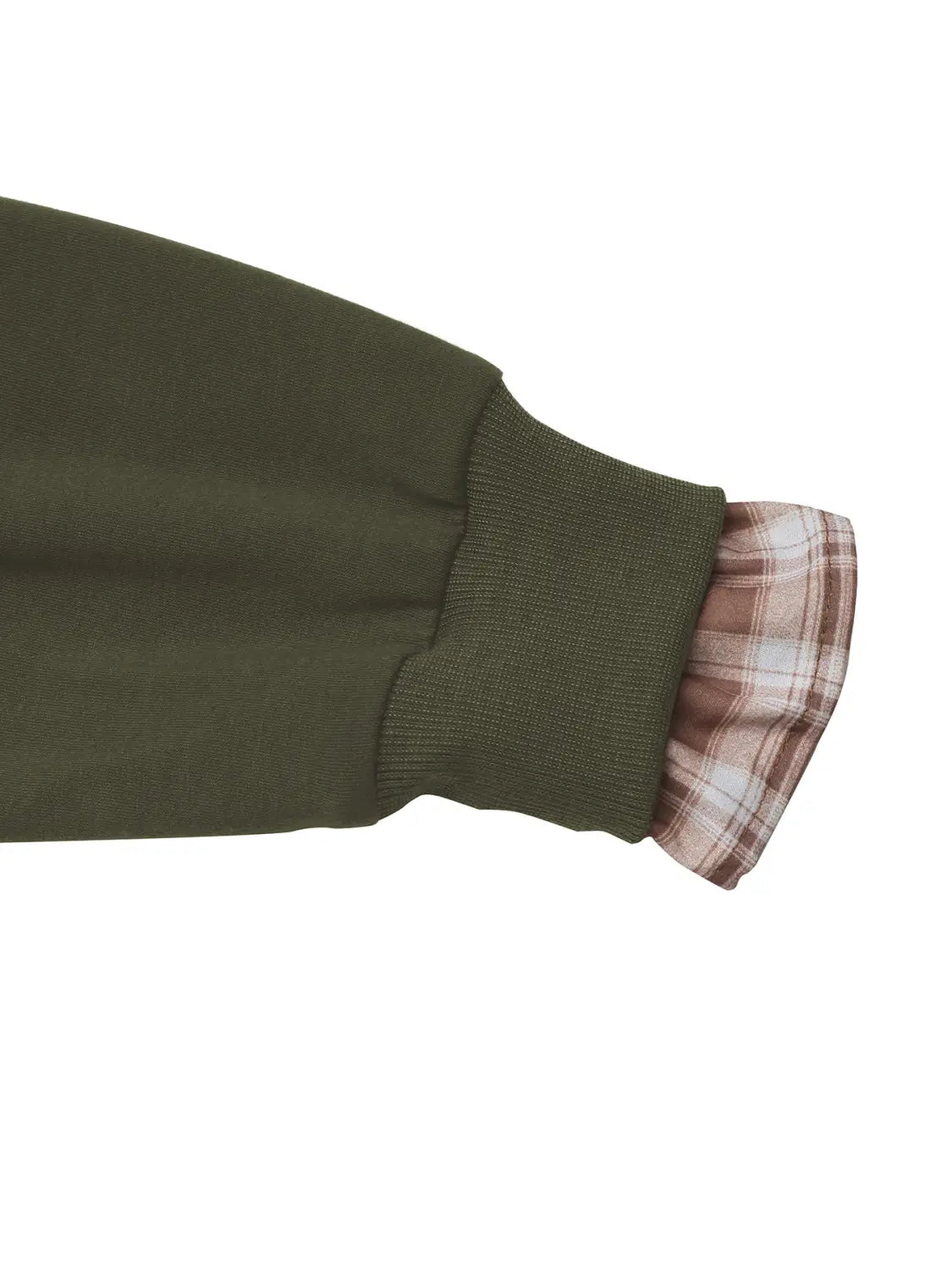 Army Green Loose Fit Pullover Japanese Korean Casual Splice Sweatshirt