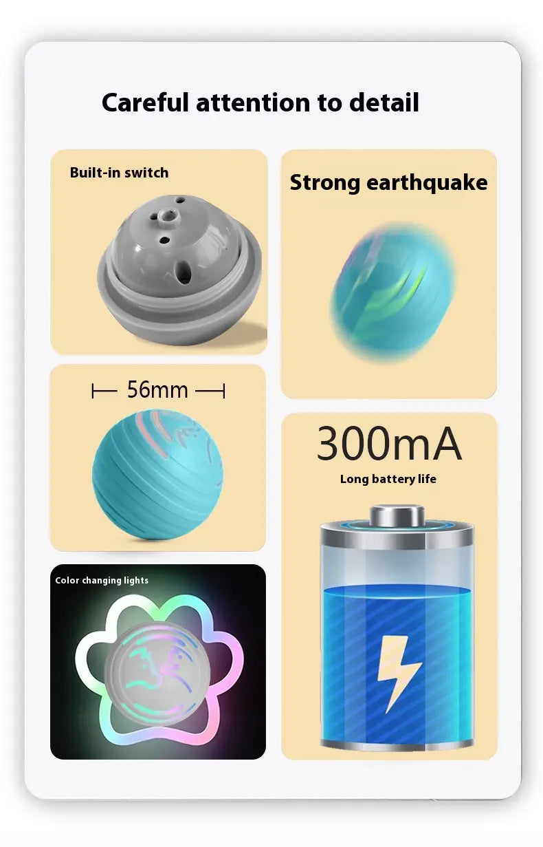 Värviline Bouncy Ball TPU lemmiklooma mänguasi koertele ja kassidele interaktiivne mäng