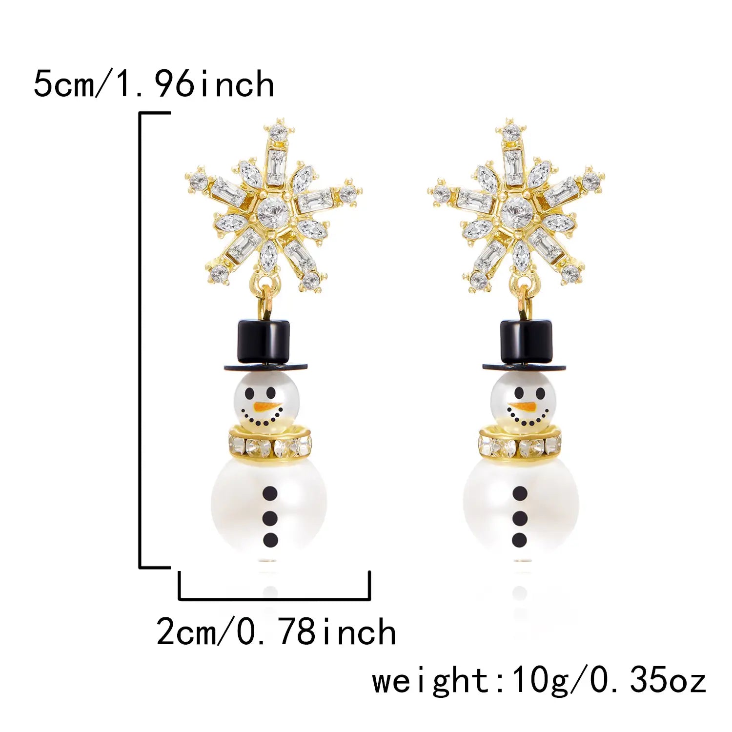 Women’s Fashion Christmas Snowman Pendant Earrings