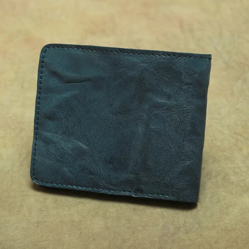 Portefeuille de bifold en cuir authentique vertical et horizontal Slim Card Portez pour les hommes