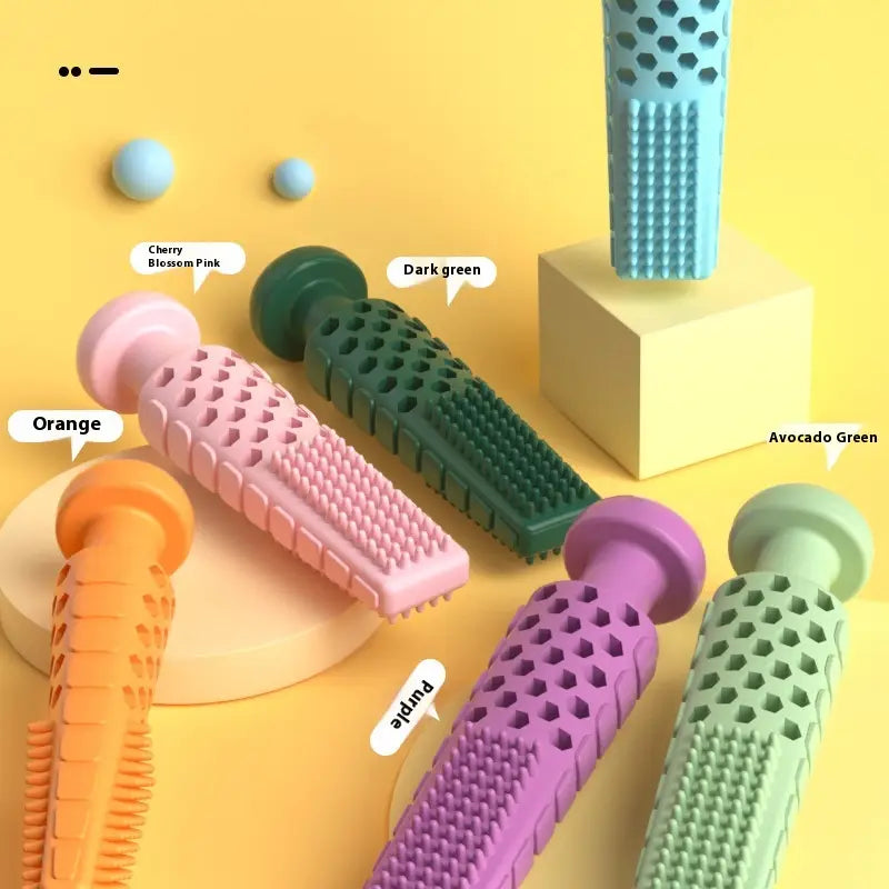 Small Animal Chew Toy TPR molar pinne for tenner rengjør kjæledyr tannpleie