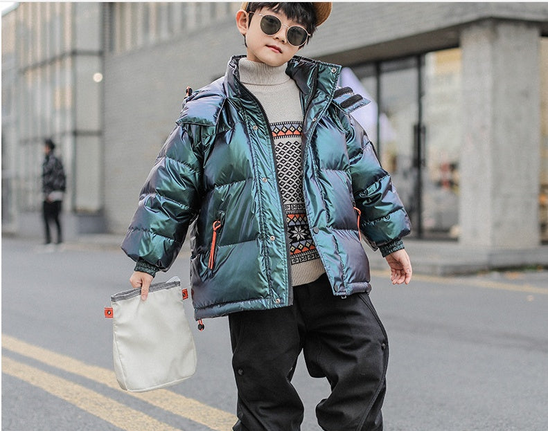 Western Style Big Kids Thick Winter Children’s White Duck Down Jacket