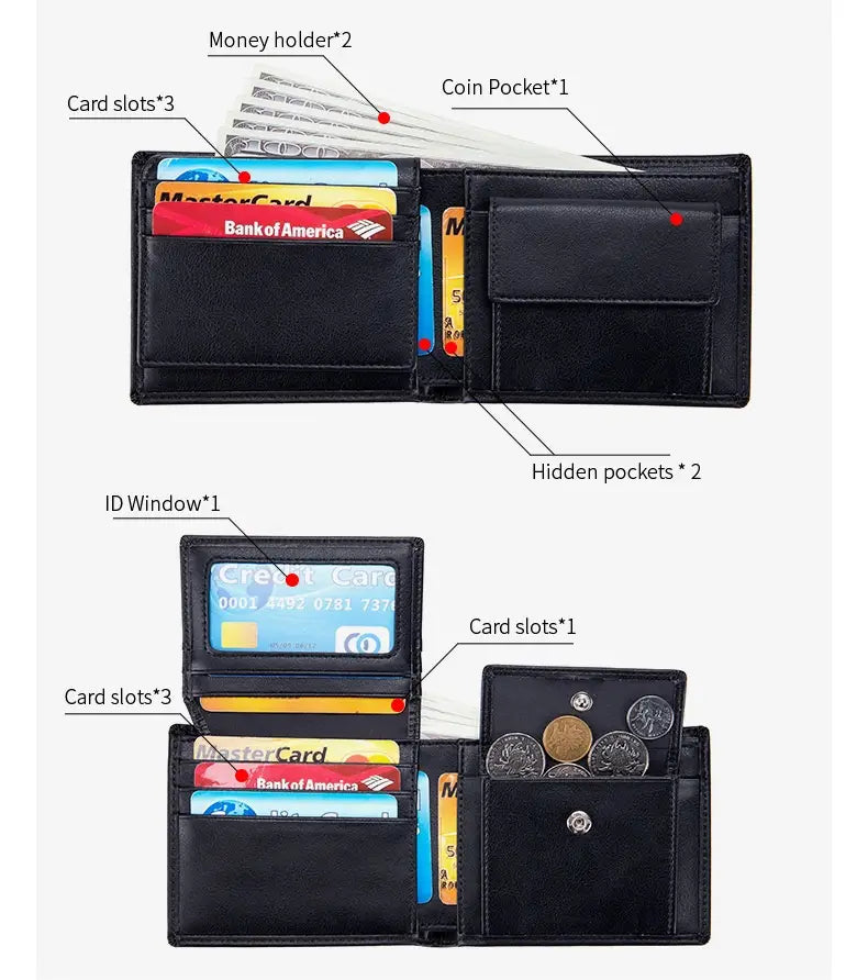 Portefeuille de violon en cuir authentique pour le support de carte de blocage RFID Slim RFID Cow Slim