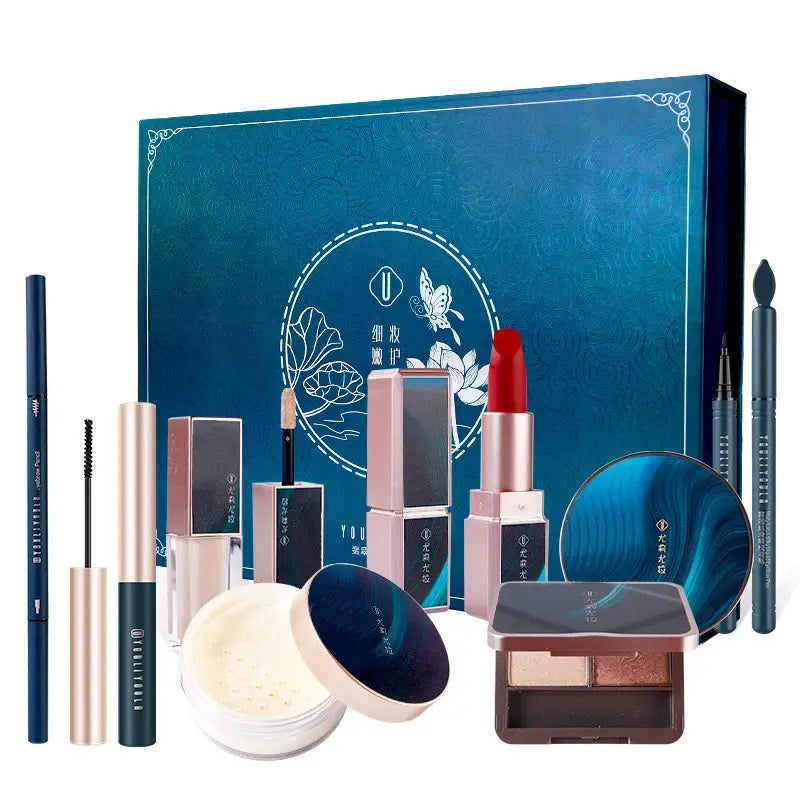 Lipstick Eyeliner Loose Powder Chinese Style Makeup Set