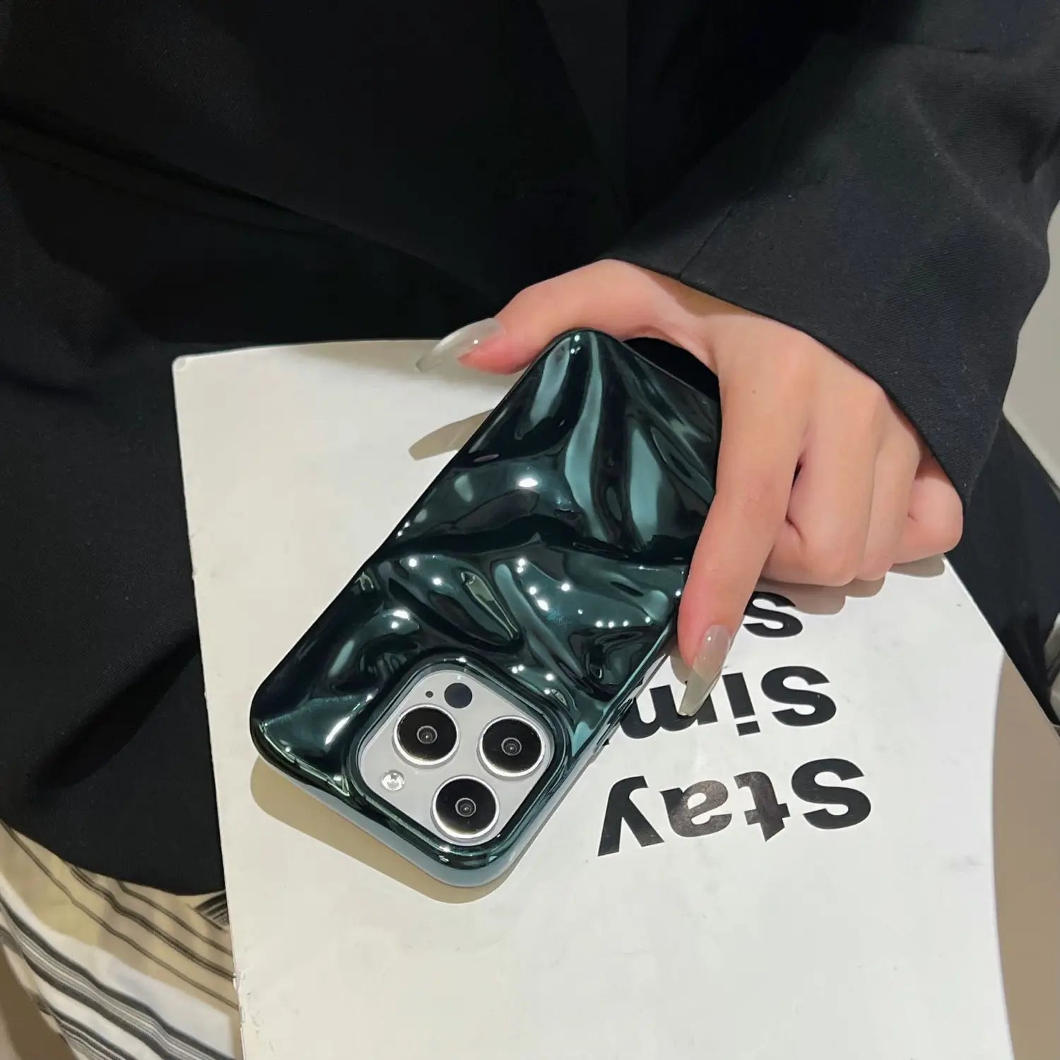 Electroplating de carcasa suave para iPhone 11 12 Pro Max Anti -Drop Fingerprint