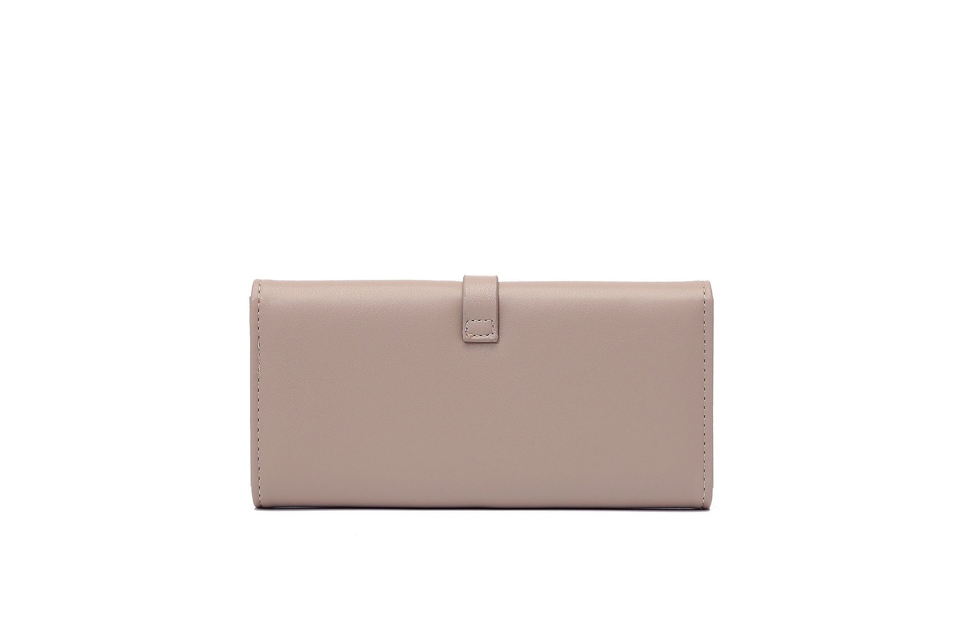 Long Metal Buckle Simple Tri-fold Clutch - Long Metal Buckle Clutch for Fashionably Forgetful