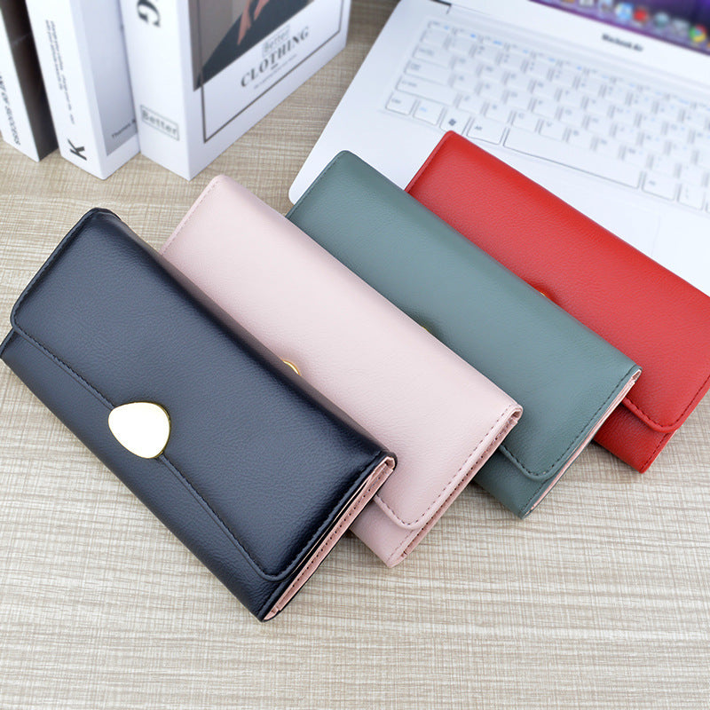 Women’s Long Wallet Soft Leather Wallet Multi-card-slot Card Holder Retro Fashion Minimalism Large-capacity Handbag