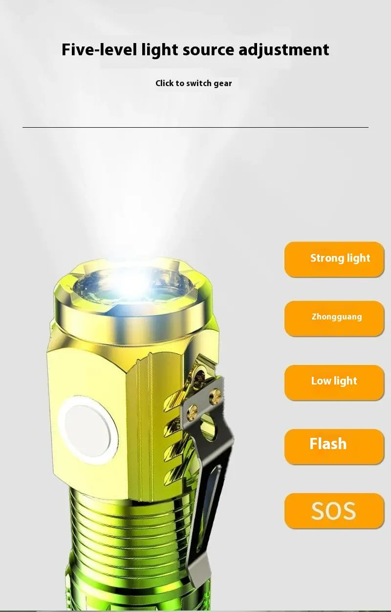 Mini Burst Flashlight Charging Cable with Magnetic and Non-Magnetic Options