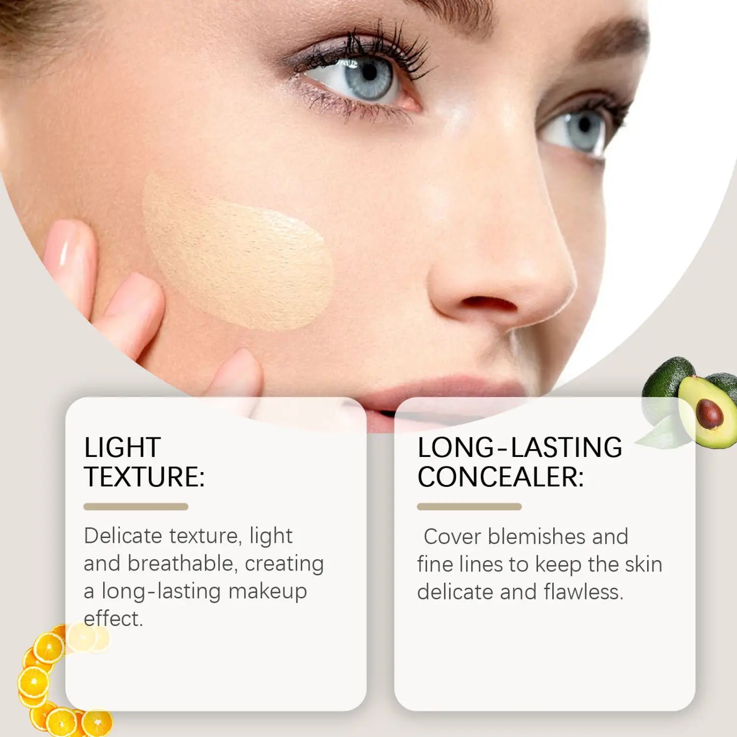 Light Transparent Concealing Foundation Moisturizing Liquid for Flawless Skin