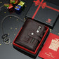 Leather Mobile Phone Holder Wallet Multi-function Anti-theft Chain - Stylish Leather Wallet with Ribbon Gift Box