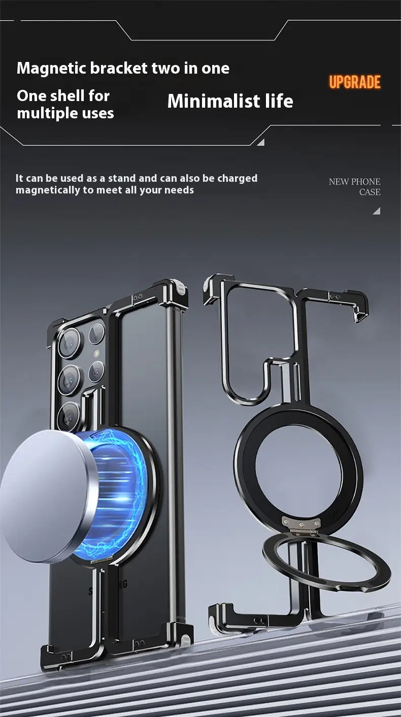 Samsung Metal Phone Case med godstät magnetiskt täckning