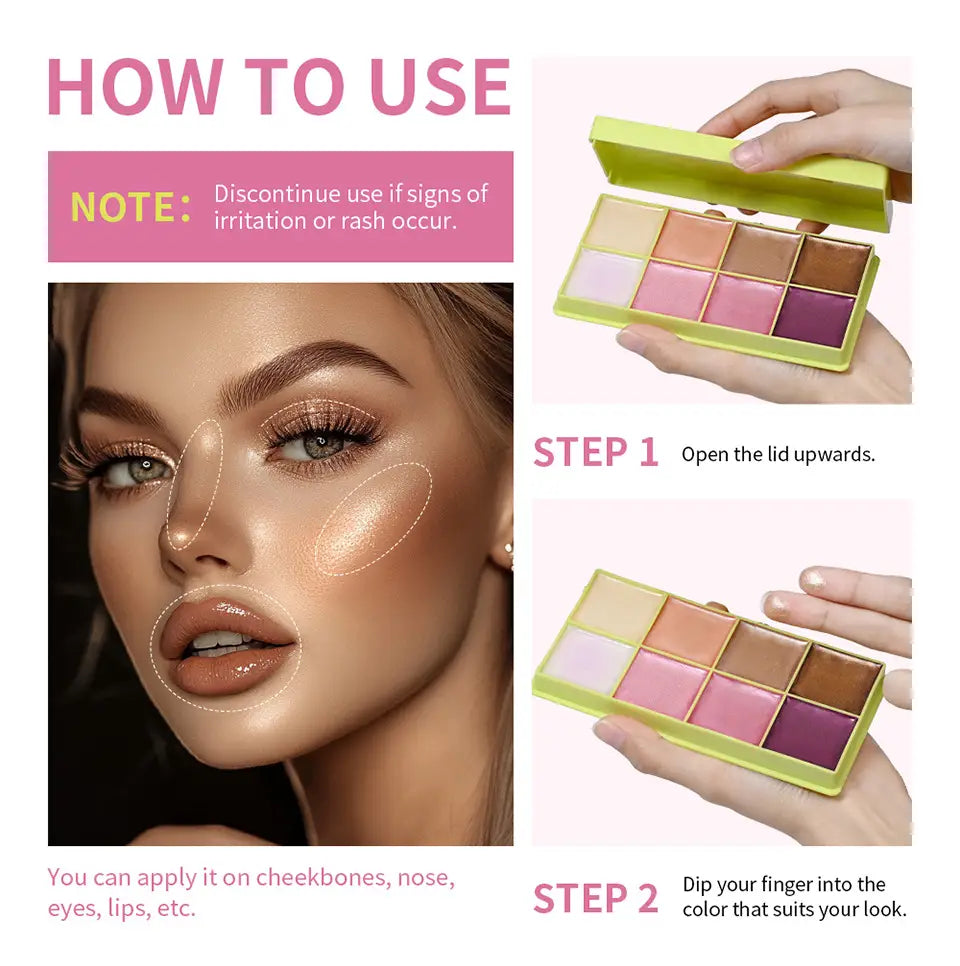 Universal Colors Highlighting Powder for Blush and Rouge Makeup