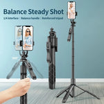 Cross-border Selfie Stick Double Fill Light Bluetooth-compatible Handheld Stabilizer Floor Telescopic Rod Stand