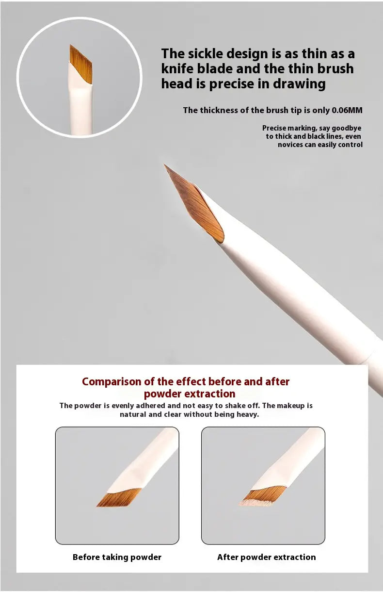 Instrument de machiaj cu fibră vegană cu perie vegană cu pensulă flată cu geantă