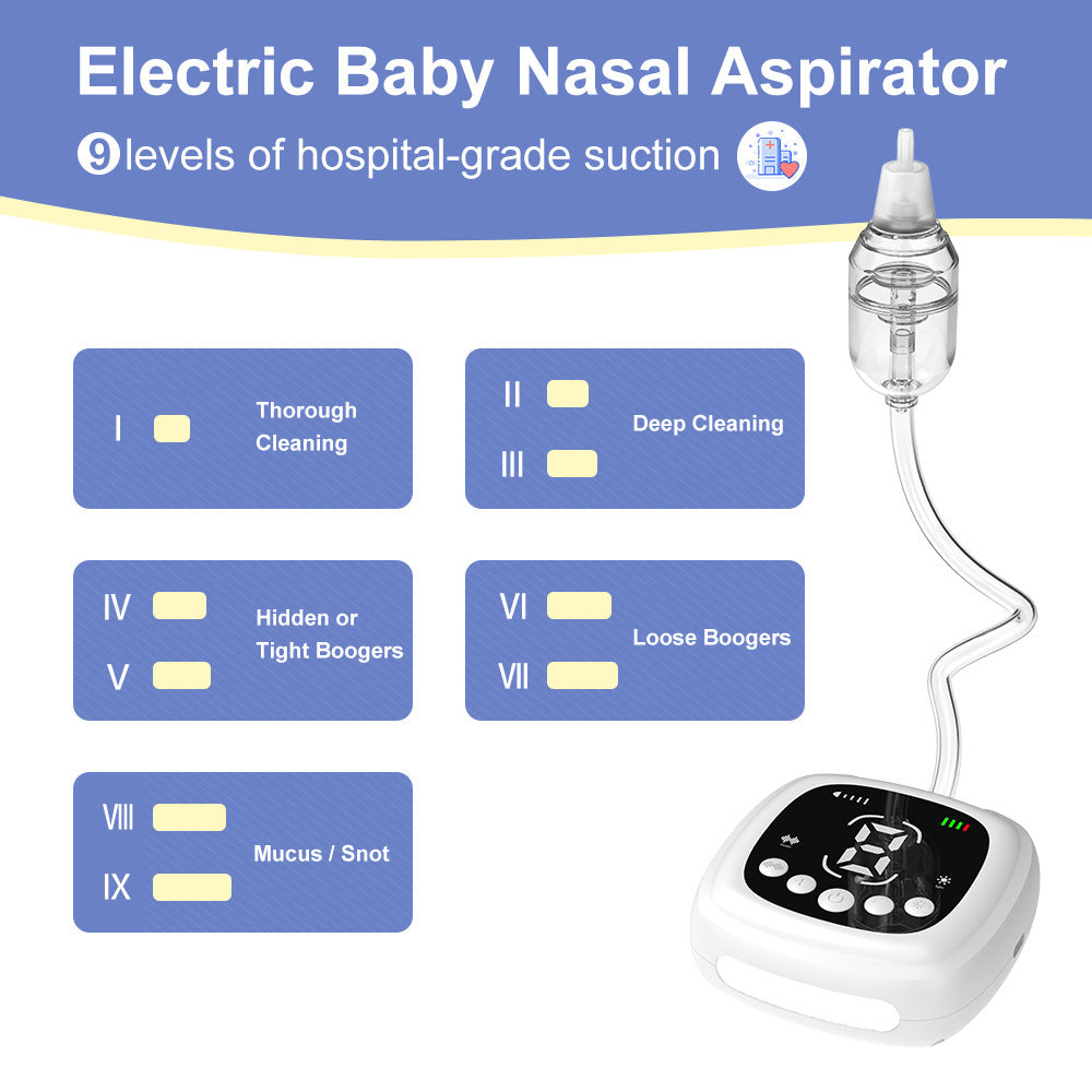 Electric Nasal Aspirator Baby Products Nasal Cavity Cleaner - Bye Bye Boogers with Electric Nasal Aspirator Fun