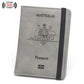 Anti-magnetic Australia Passport Case Multiple Card Slots Rubber Band Strap Passport Jacket - Stay Magnetic Free