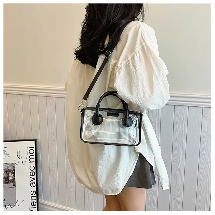 Liten plastreisekoffer Skulderveske for kvinner barn håndbagasje 23cm