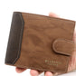 Men’s Wallet Short Style With Korean Edition Hinge Gold Stamping - Korean Hinge Wallet: Where Style Meets Secret Stash