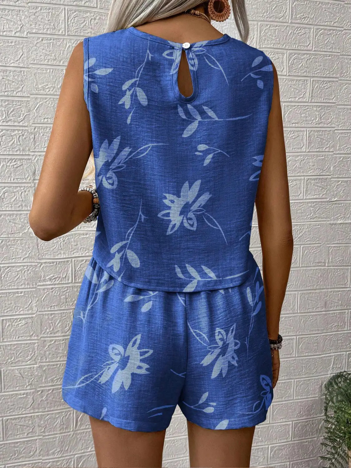 Naistele mõeldud sinine roheline roosa pleed polüester varrukateta püksid