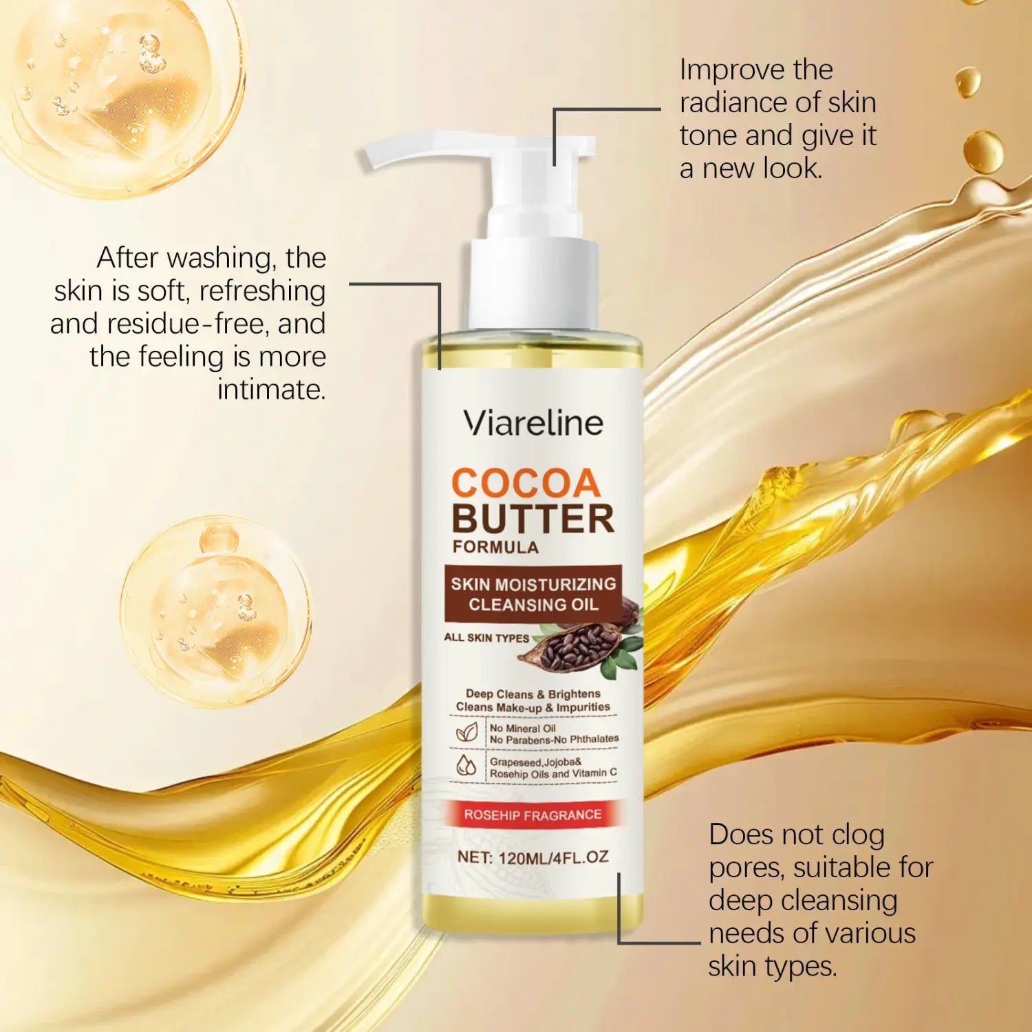 Sanfte Make -up -Entferneröl für empfindliche Haut Gesichtsbehandlung