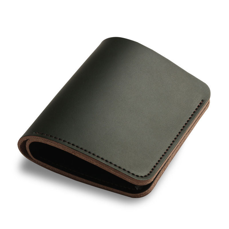 Men’s Short Two-layer Leather Wallet - Snazzy Two-Layer Wallet for Men Who Lounge in Style