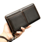 Business Double Pocket Men’s Wallet Long Wallet Multiple Card Slots Genuine Leather Men’s Clutch Clutch - Genuine