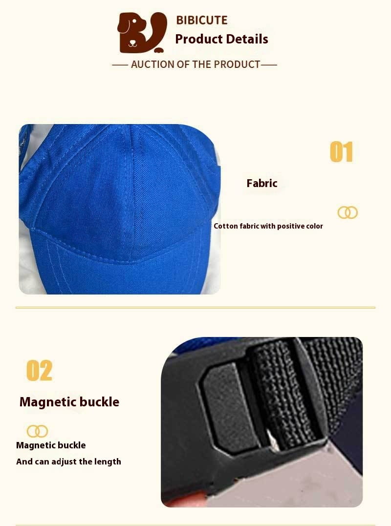 Pet Baseball Cap Verstellbarer Sonnenhut für Hunde und Katzen mehrere Farben