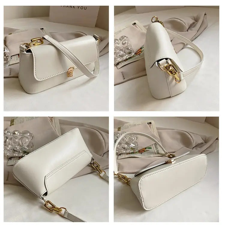 PU Leder Achselstasche mittelschwerer Schulterbeutel für Frauen mit Telefontasche