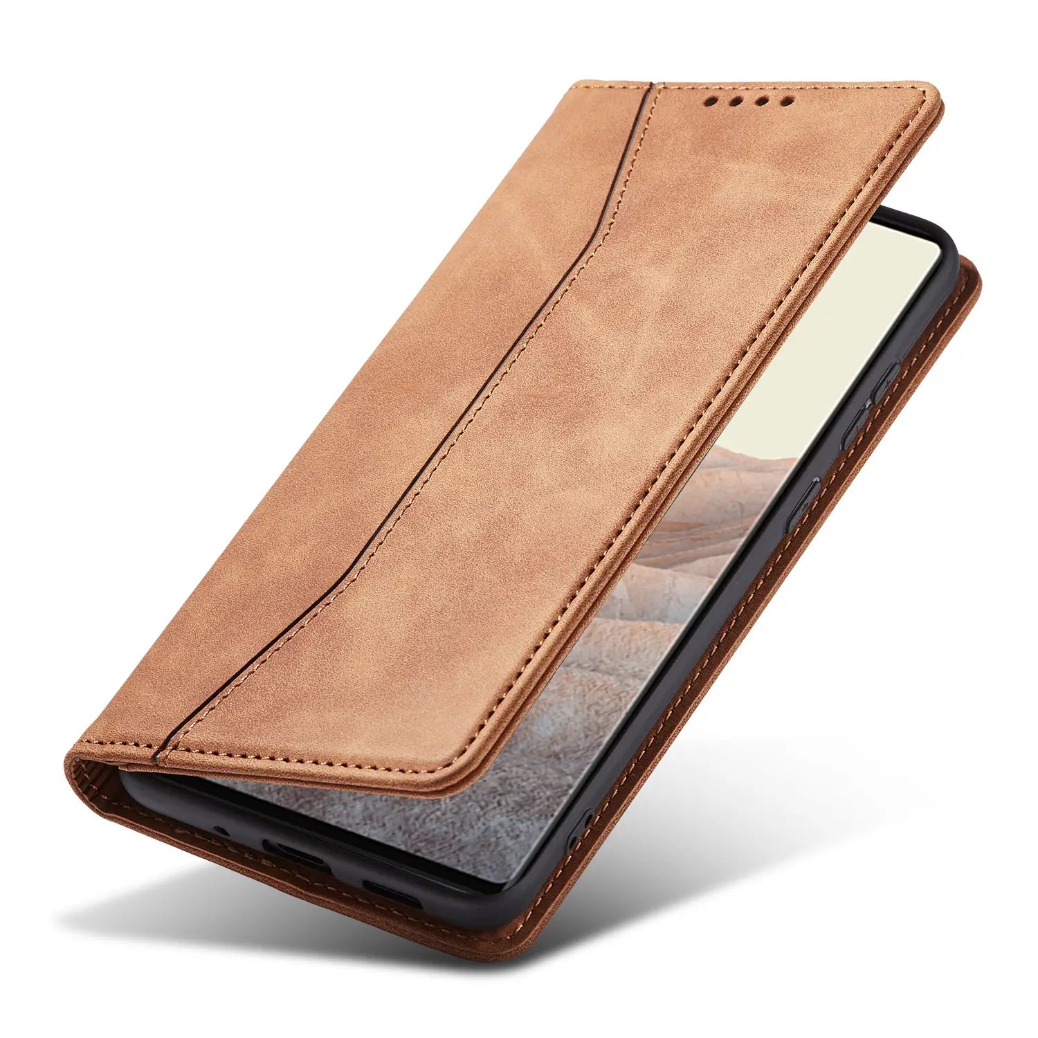 Mobile Phone Leather Case Magnetic Flip Cover