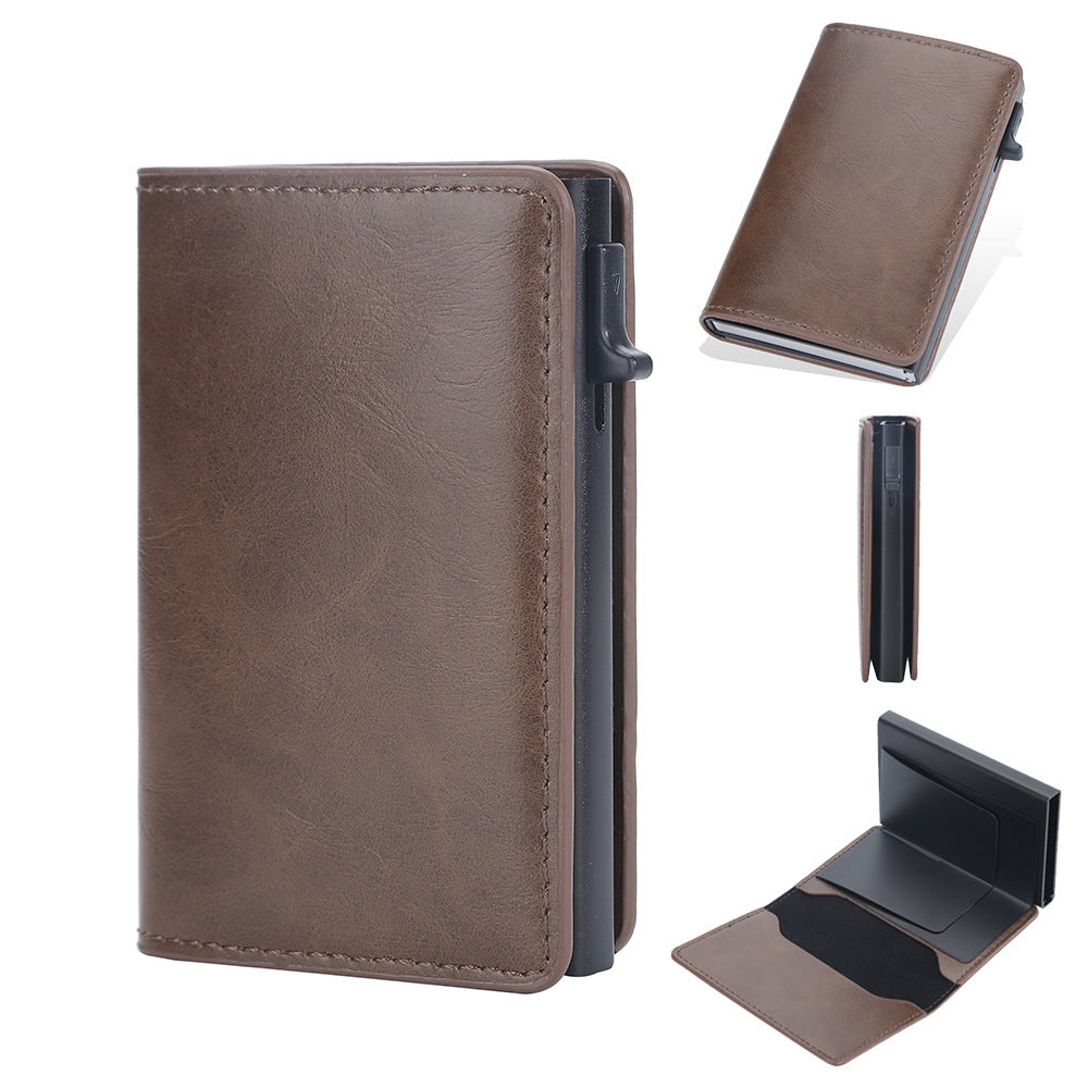 Crazy Horse Leather Anti-degaussing Card Clamp Men - Unleash the Crazy Horse Leather Wallet Wizardry