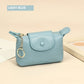 Women’s Soft Genuine Leather Handbag Type Solid Color Simple Zipper Short Coin Purse - Genuine Leather Coin Purse