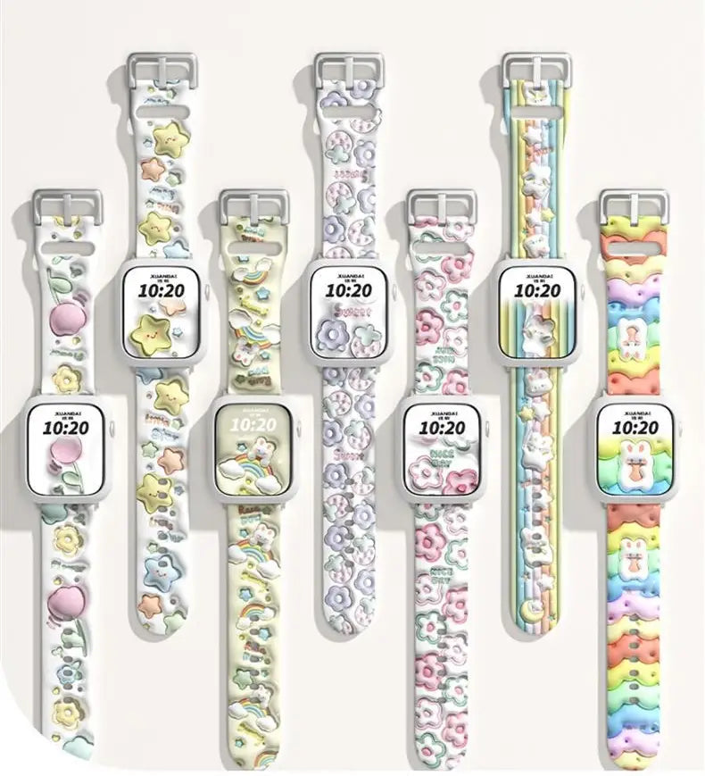 Apple Watch Smart Silicone Print Strap Collection for Sports and Style