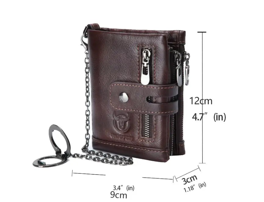 Leather Cowhide Wallets with Magnetic Buckle in Various Colors for the United States