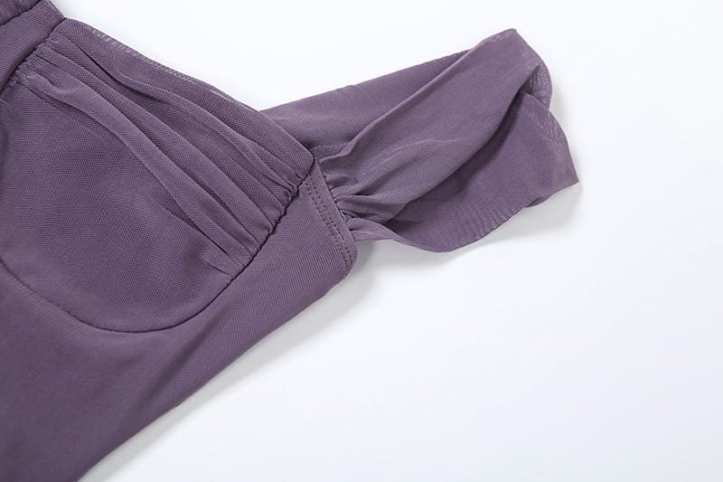 Yksivärinen jaettu hihaton hame mekko naisille polyesterikankaalla