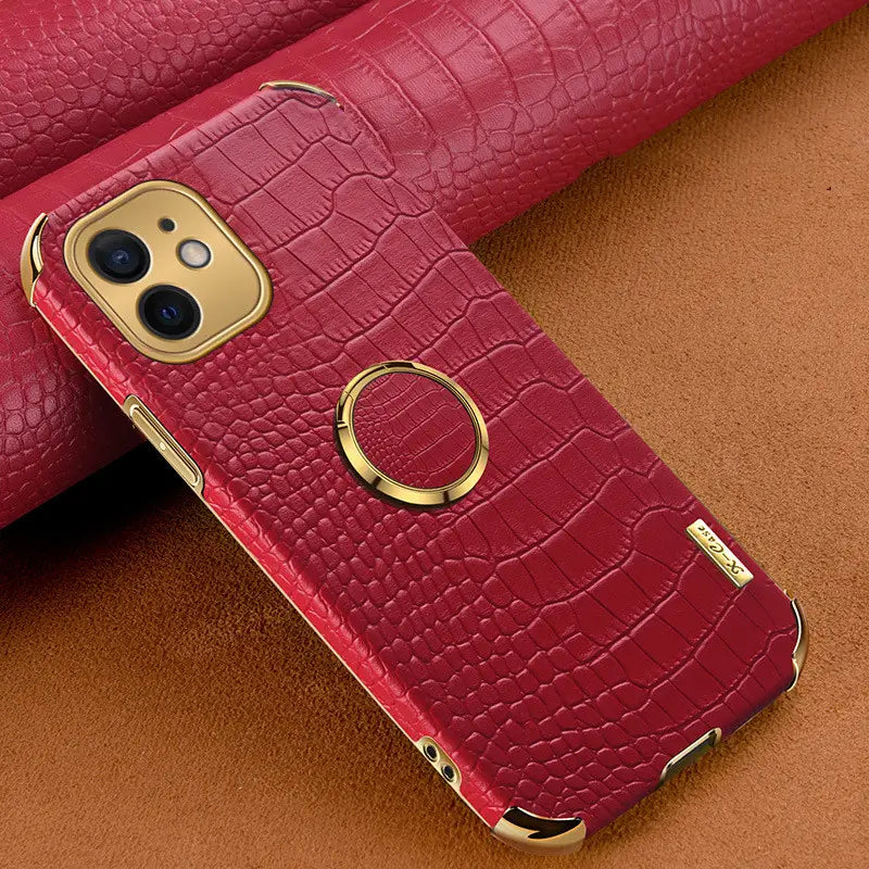 Pattern Phone Case Plating 6D Leather