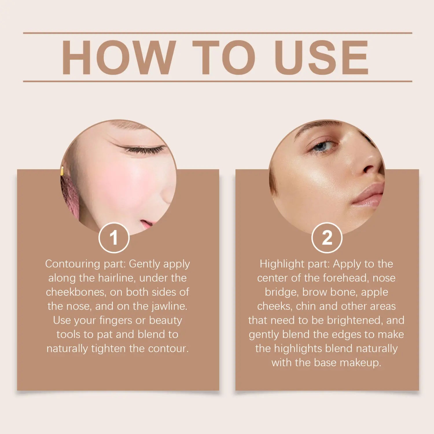 Natural Light Brown Lotus Root Congee Highlighter Pen 2.2 x 11CM