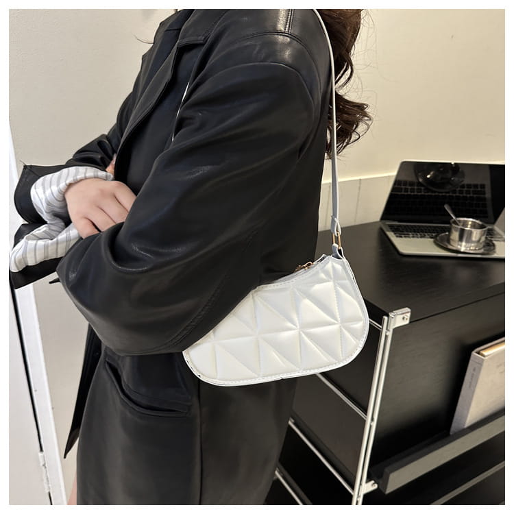 Mittlerer PU -Umhängetasche mit mobiler Tasche in schwarz weißem braunem Khaki