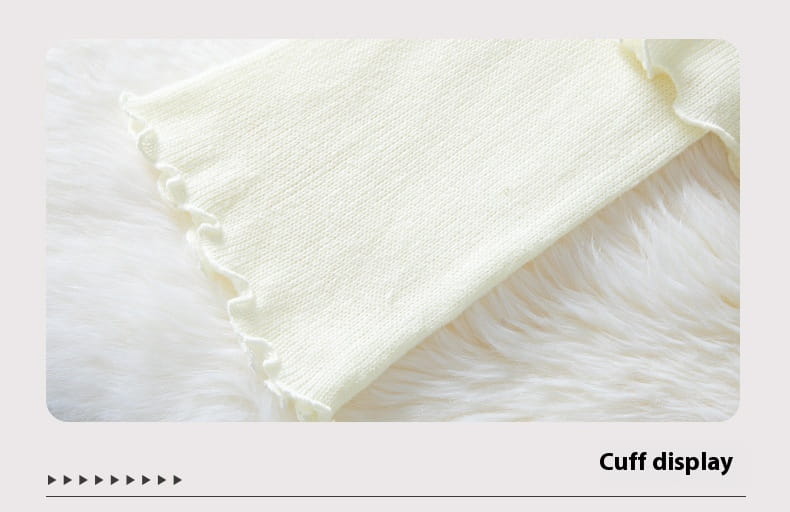 Kobiet Petal Sleeve pullover długi akrylowy sweter biały s-xl